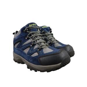 Northside Shoes Kids 3 Hiking Boots Suede Waterproof Athletic High Top Blue Gray